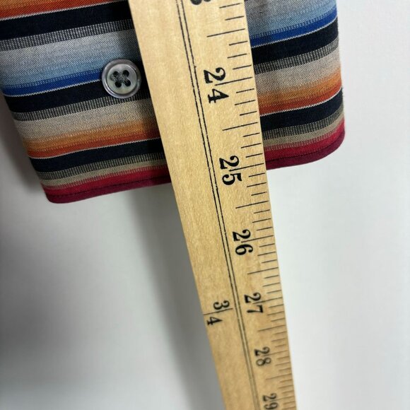 Martin Gordon striped shirt M button down long sl rainbow multicolored office - Picture 11 of 11